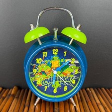 Nickelodeon Teenage Mutant Ninja Turtles Twin Bell Alarm Clock 2014 Viacom #155