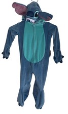 Disney Infant One Piece Stitch Plush Costume Sz 12-18M Hooded Footed Dress Up