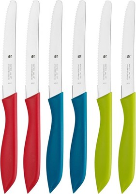 WMF Messer Frühstücksmesser Vesper Brötchen Set Bunt Rot Grün Blau Edelstahl