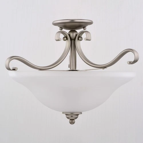 Vaxcel Lighting C0310 3 Light 17"W Flush Mount Bowl Ceiling - Nickel - Picture 3 of 9