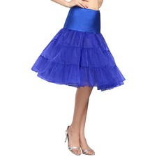 Women's 50s Vintage Petticoat Half Slip Tutu Underskirt 25.59" Crinoline Rock...