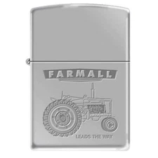 Zippo Lighter - Farmall - Leads The Way High Polish Chrome