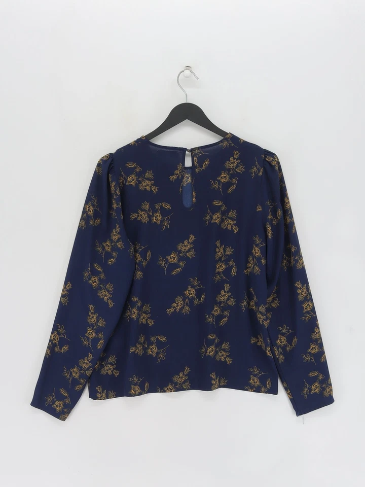 Blusa básica para mujer La Redoute UK 10 azul 100 % poliéster Foto 2 de 4