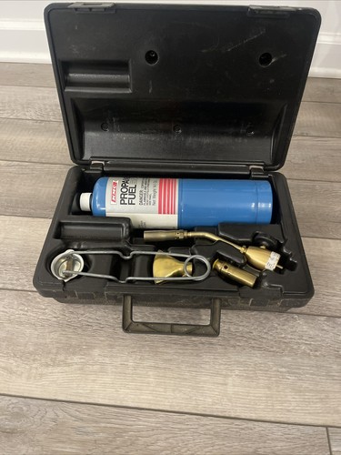 Rare vintage Bernzomatic Solid Brass 5 Pc Torch Kit