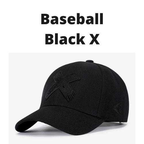 Baseball Cap X Logo Snapback Adjustable Youth Fashion Black Hat