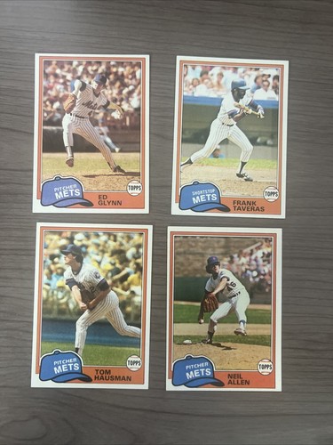 1981 Topps Baseball Karten Lot New York Mets, Ed Glenn 93, Frank Taveras + mehr