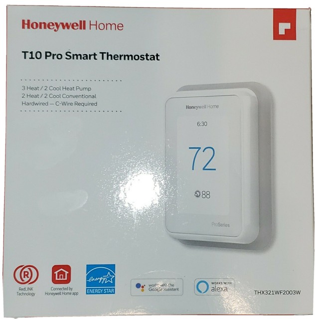 Honeywell T10 Pro Smart Thermostat 3heat/2 Cool Heat Pump Factory
