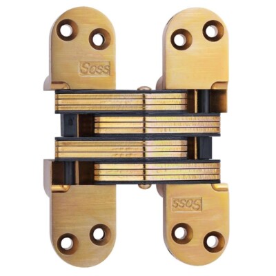SOSS 220 220US4 CONCEALED HINGE SATIN BRASS FINISH FOR 2'' OR THICKER DOORS