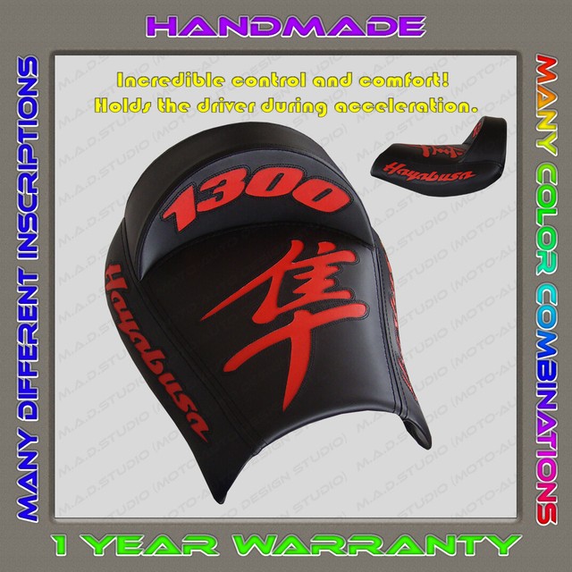 Unique Front Custom Seat COVER Suzuki Hayabusa 9907 (1Gen) Black+Red