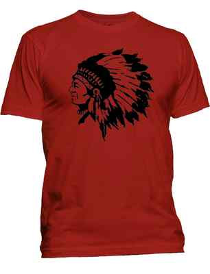 New Black Hawk Indian T-Shirt Native American Chief Motorcycle Sports Tee Shirt