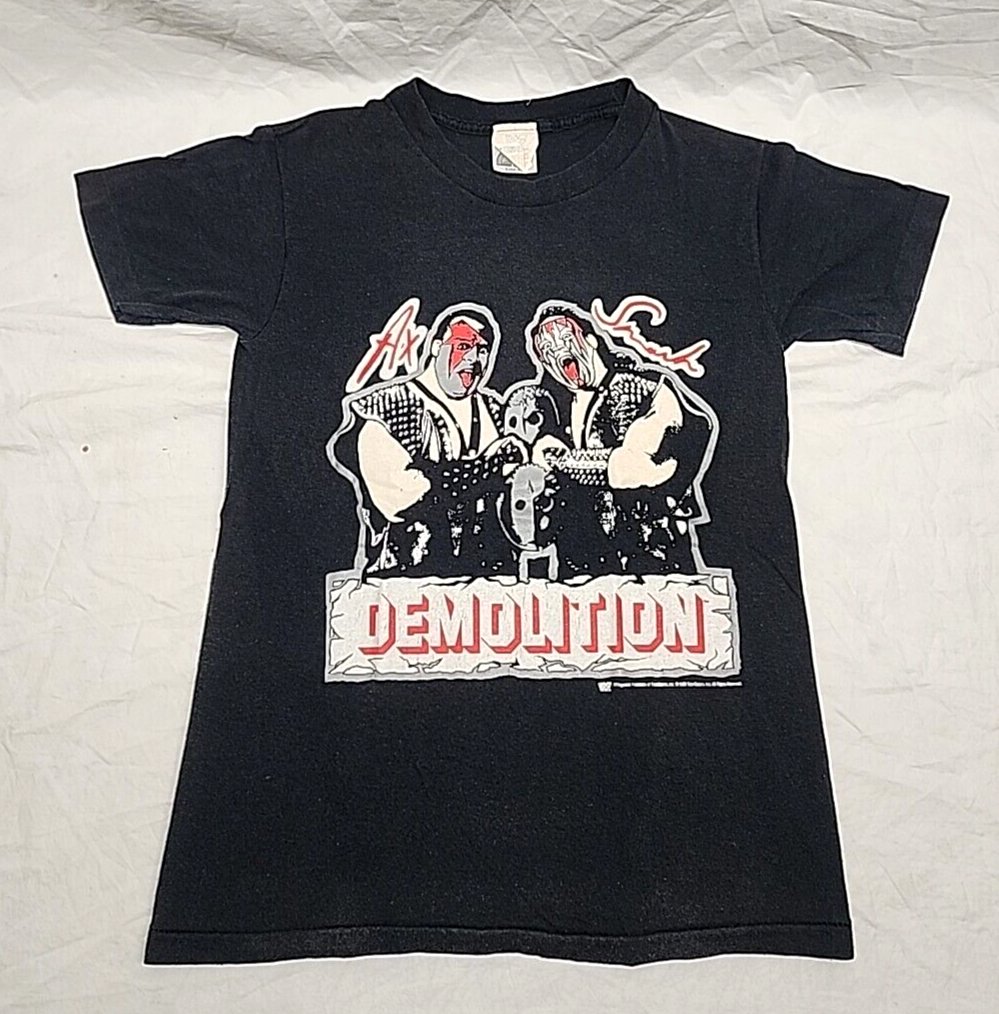 OFFICIAL WWF TAG DEMOLITION WWE VINTAGE 1989 AX SMASH SZ SMALL