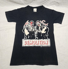 OFFICIAL WWF TAG DEMOLITION WWE VINTAGE 1989 AX SMASH SZ SMALL RARE T SHIRT