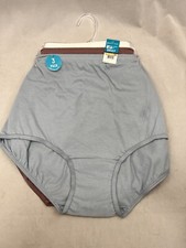 3 Pairs VANITY FAIR 30 Blue, Mauve, White 100 Cotton Brief Panties 15320 7 / L