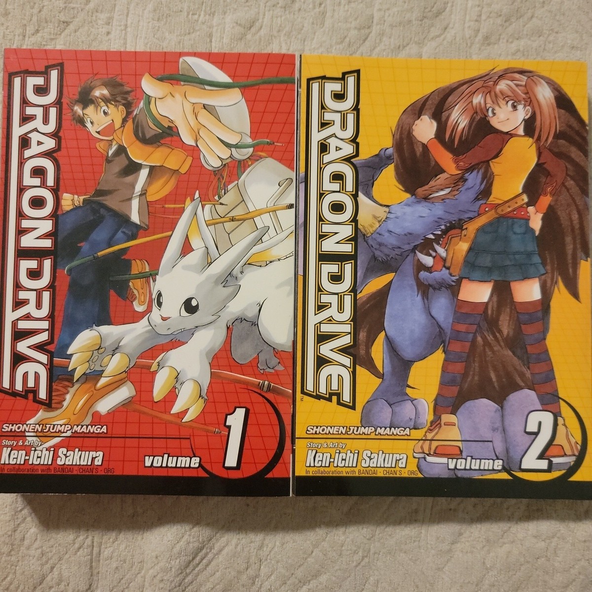 Dragon Drive Volume 1 & 2 by Ken-Ichi Sakura Viz Media Shonen Jump