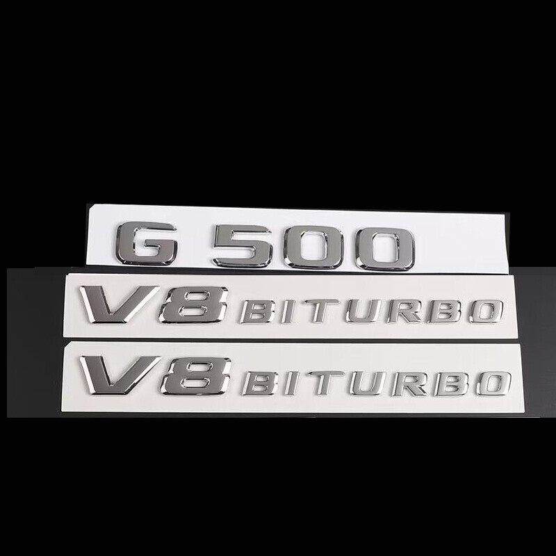 G500 SUV V8 BITURBO Rear Star Emblem Chrome Badge Set For Mercedes G Class W463