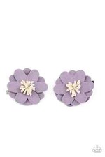 Paparazzi Hair Clips- You Grow Girl- Purple- Paper Like Flowers
