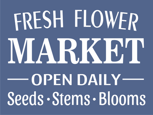Stencil Joanie Fresh Flower Market Blooms Seeds Stems Garden Porch DIY Art Signs - Picture 3 of 9