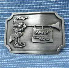 APWA Oregon Chapter Belt Buckle Public Works Association Vintage 1992 .CVB731