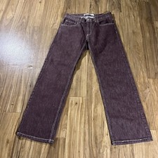 Levis 505 Jeans Youth 30x28 Purple Tapered Classic Y2K USA Wide Leg Baggy