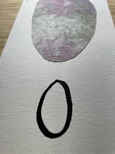 Collage Handmade Paper Contemporary Art Minimalist Abstract Organic Shapes Ink