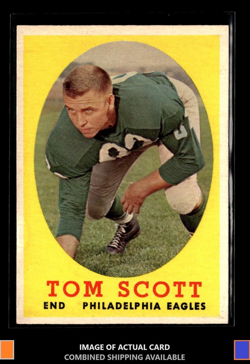 1958 Topps #125 Tom Scott Philadelphia Eagles Sharp Lower Left