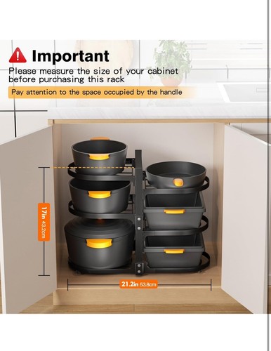 Mega Clearence Sale Half Save 6Tier, Pot and Pan Organizer for Cabinet, Pan O... - Picture 5 of 6