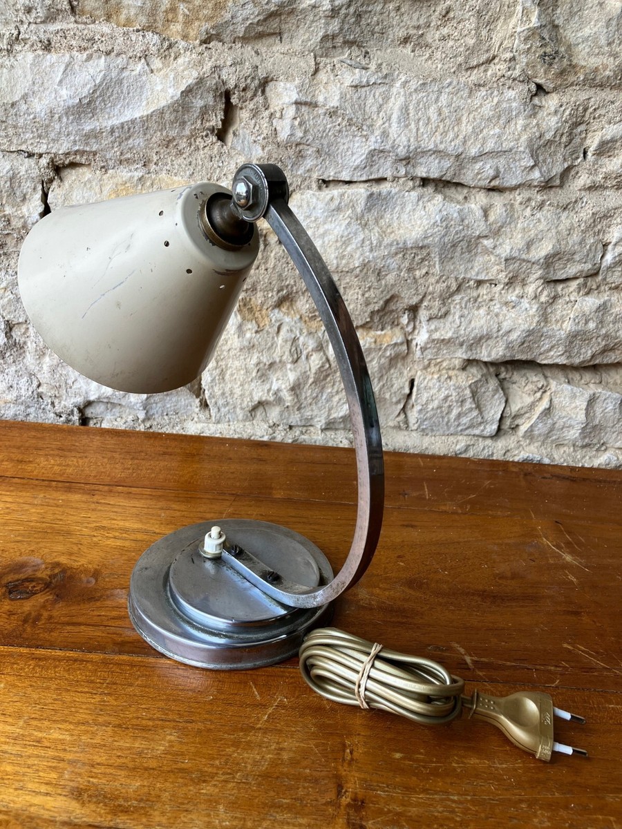 Lampe De Bureau Vintage Métal – Rouge – Bi-directionnelle – Occasion