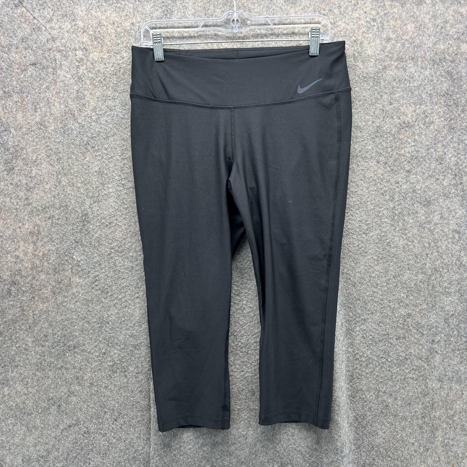 Nike Pantalone Donna Leggings Grandi Nero Allenamento Atletico Dri Fit Poliestere Capri
