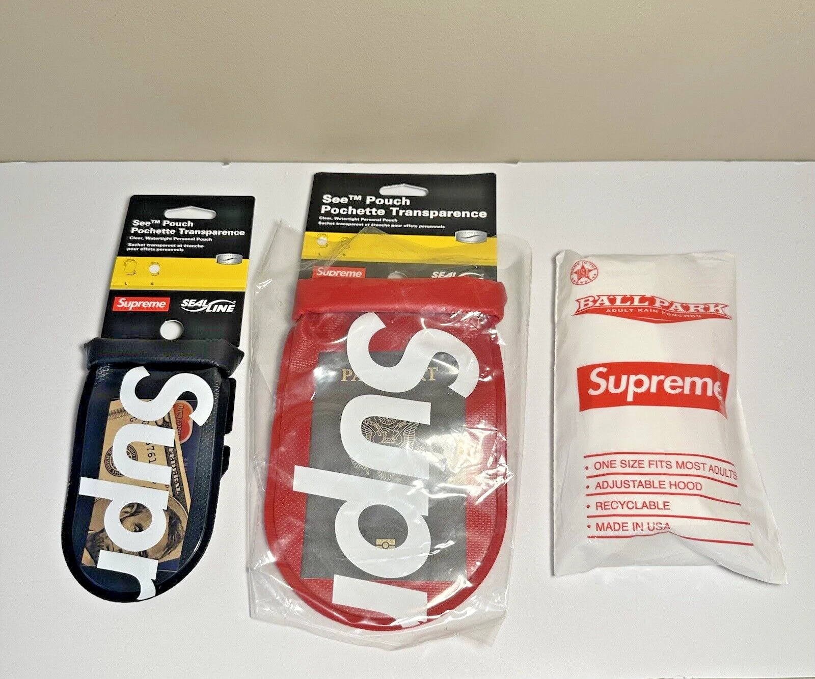 SUPREME SealLine See Pouc rouge + noir SS18 NEUF DANS SA BOÎTE avec accessoire bonus