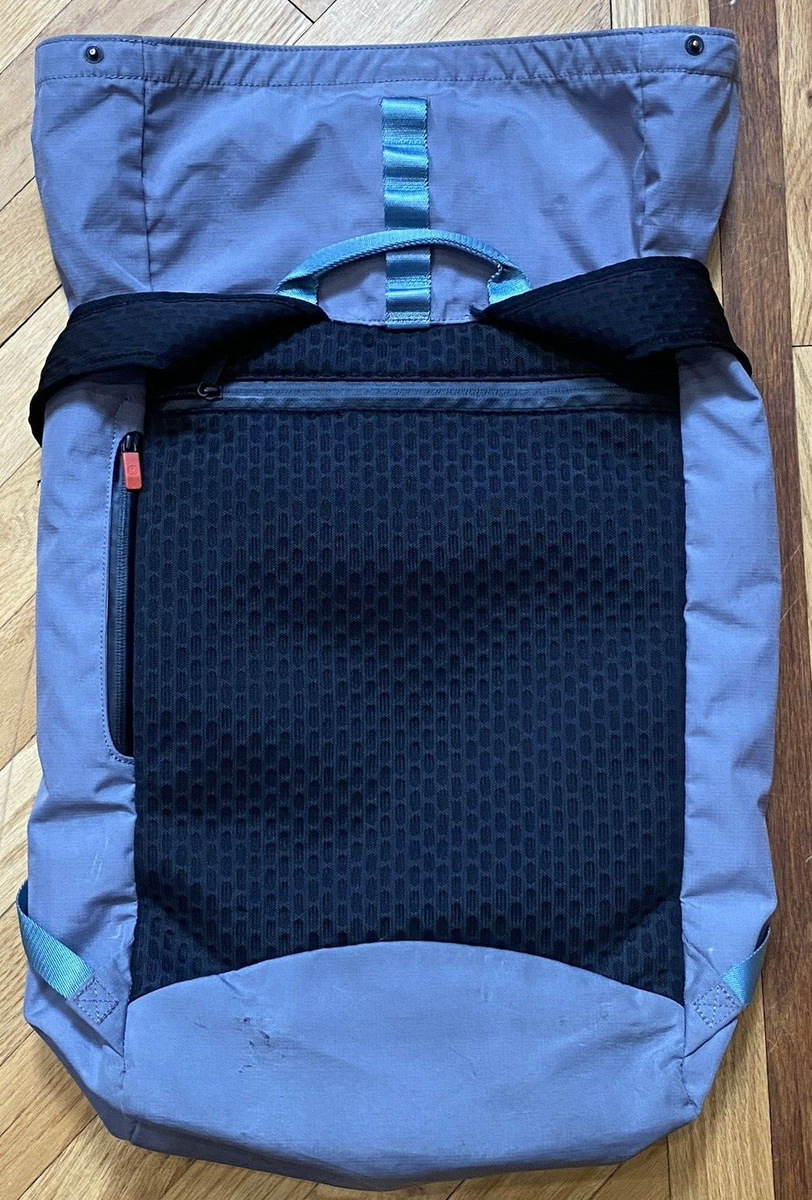 lululemon all day backpack ebay LULULEMON Run All Day Backpack | Light Blue / Black Straps
