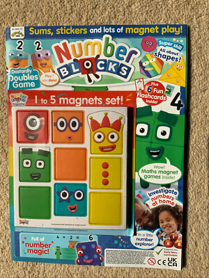 Number Blocks magazine #10 2022 With Numberblocks 1-5 Magnets set  UK