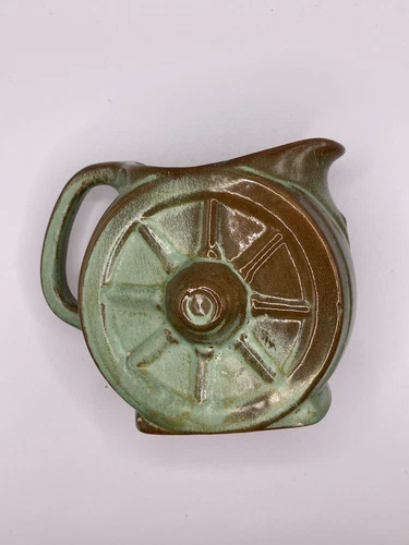 Vintage Frankoma  Pottery, Early Creamer , Ada Clay, Prairie Green