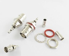 10x BNC Female Jack Bulkhead Window Crimp RG174 RG316 LMR100 Cable RF Connector