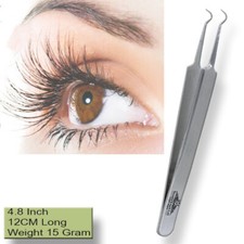 Hook Style Eyelash Extension Tweezers Curved Precision Fine Point Lash Separator