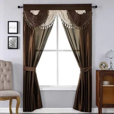 Regal Home Collections Amore 5-Piece Window Curtain Size 54W X 84L