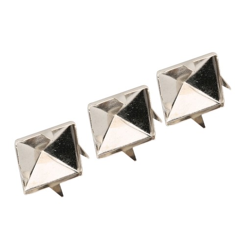 100pcs Square Pyramid Punk Rivets 4 Claw Metal Studs for Bracelets Clothing - Picture 6 of 12