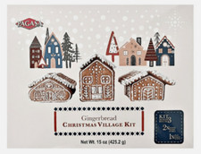 Gingerbread Christmas Village 3 House Cookie Kit Pagasa - Made in USA 15 oz New