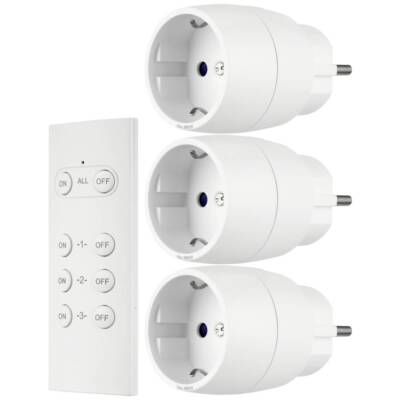 REV Funkschalt-Set Mini 3+1 ws 0085500103 Funk-Steckdosen-Set 4teilig