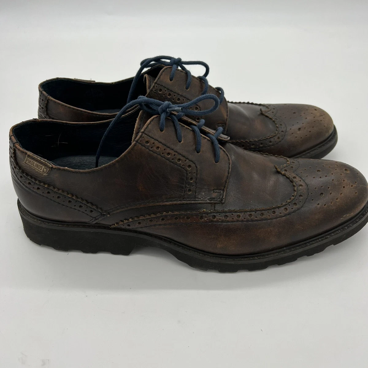 Pikolinos mens wingtip light weight brown leather 45 11.5 12 oxford dress casual Men main image 2