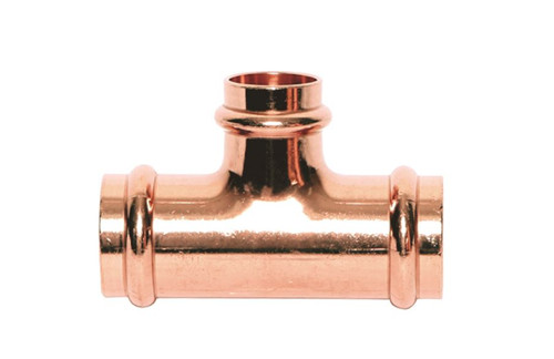 Pack of 5 Streamline Copper Press Fitting Reducing Tee 1" x 1" x 1/2" PF 04051