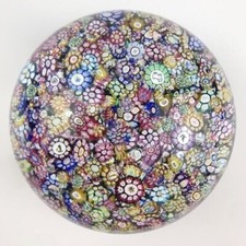 Perthshire PP19 2000 Scrambled Millefiori LE Picture Cane Duck Dog Paperweight