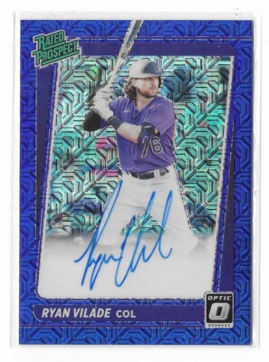 2021 Donruss Optic Blue Mojo Prizm Autograph #RPS-RV Ryan Vilade /99 Prospect RC