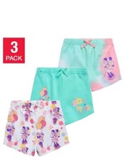Three 3 Pack Disney MINNIE MOUSE Fleece Shorts Size 6