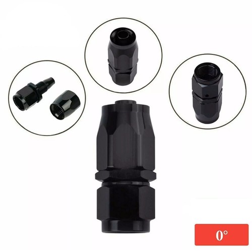 4Pcs Oil Fuel Line Hose End Fitting Adapters Kits 0°Degree AN8 Aluminum Hose End - Picture 2 of 16