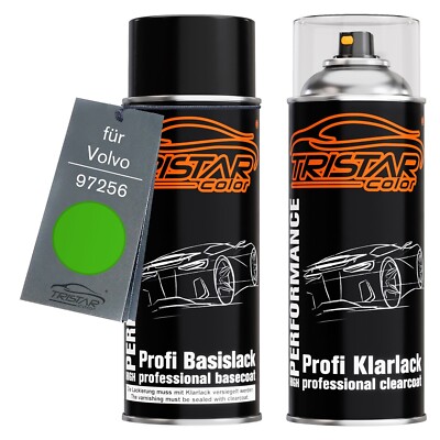 Autolack Spraydosen Set für Volvo 97256 Gebgreen Bring Green Basislack Klarlack