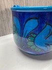Ceramic Pottery Large Pot no Lid Blues Hand-Painted Vintage Made in Italy — photo 6