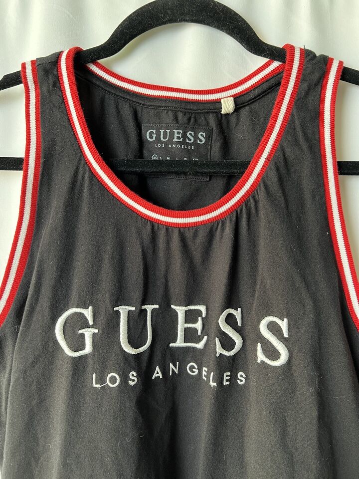 Guess Jeans Men's Small S Tank Top Black Summer Sleeveless Red | eBay