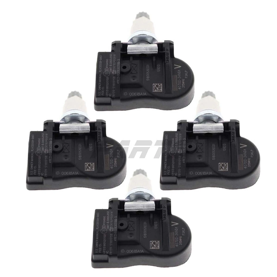 4PCS For Nissan TPMS Tire Pressure Sensors Monitor Kit 40700-3AN0B 407003AN0A - Image 4 of 4