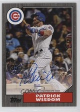 2022 Series 2 1987 Topps Baseball Black 48/199 Patrick Wisdom #87BA-PW Auto uk2