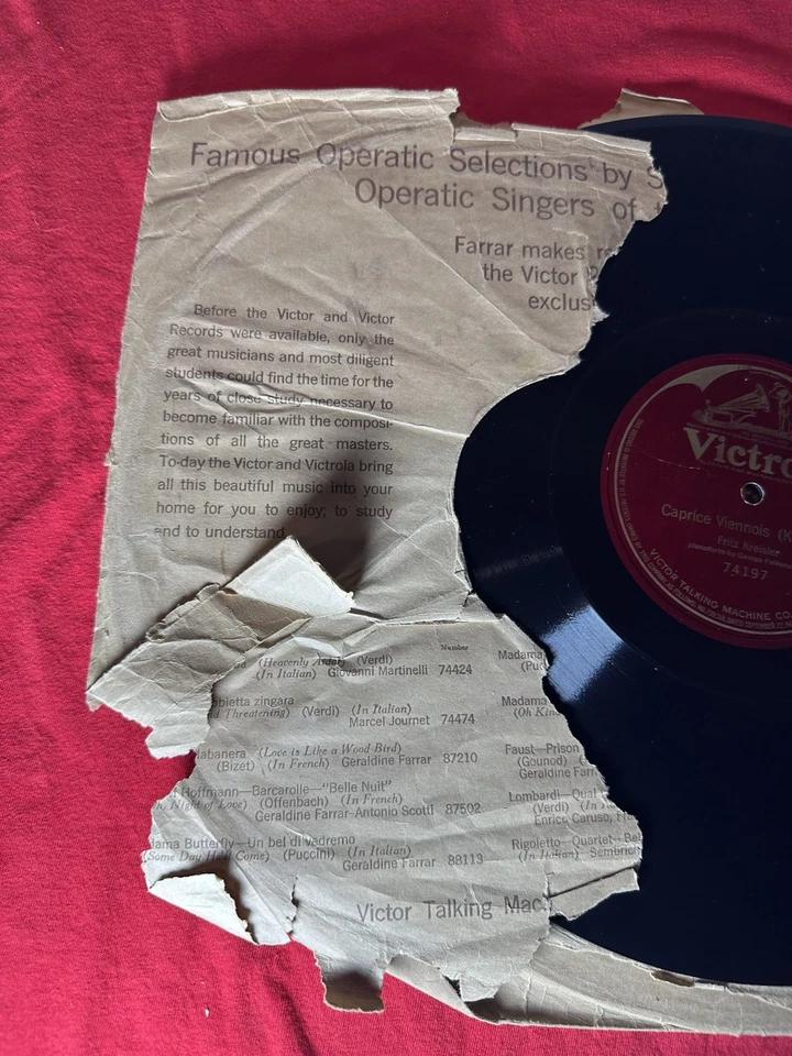 Fritz Kreisler - Caprice Viennois - Victrola Single Side 12 inch Foto 4 de 4